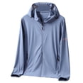 thumbnail image 1 of Sun Protection Jackets for Men Plus Size Full Zip Long Sleeve Hooded Big & Tall Coat for Men Lightweight Athletic Jackets with Pockets Light Blue 4XL, 1 of 3
