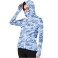 thumbnail image 1 of Sun Protection Long Sleeve Hoodie，Upf 50+ Tee Shirts Uv Rash Guard Swim Shirt With Mask Workout Hiking Running Athletic Tops Slim Fit Quick Dry Tunics Tops T-Shirts, 1 of 7
