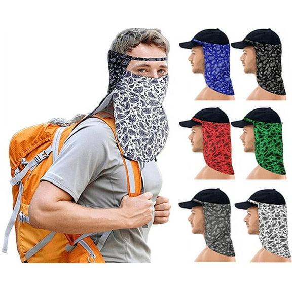 Sun Protection Neck Drape UV Hat Draps Paisley Neck Protector Face Neck Cover for Women Men Fishing Outdoors