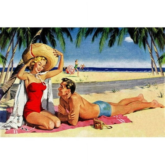 "Sun Protection" Painting Print on Wrapped Canvas