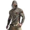 thumbnail image 1 of Sun Protection Shirt,Men's Hooded UPF 50+ Sun Protection T Shirts Long Sleeve Ice Silk Mask Tops Summer Casual Camouflage Rash Guard, 1 of 9