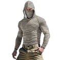 thumbnail image 1 of Sun Protection Shirt,Men's Hunting Shirts with Mask UPF 50+ Camo Long Sleeve Fishing Hoodie Shirt with Adjustable Drawstring, 1 of 9