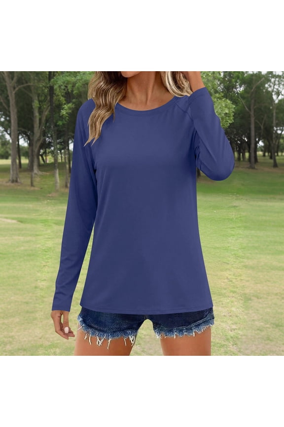 Sun Protection Shirts For Women Summer Wear V Neck UPF 50+ UV Long Sleeve Shirts Hiking Outdoor For Hiking Workout Tops Shirt