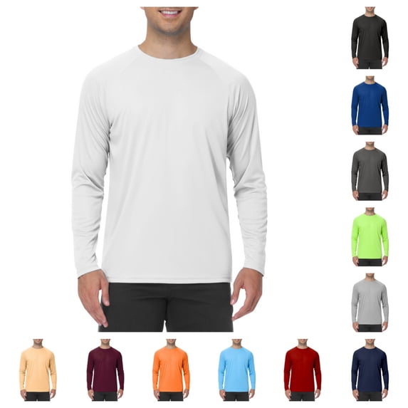 Sun Protection Shirts Men Swim Quick Dry Shirts UPF 50+ UV Long Sleeve Rash Guard Outdoor Fishing Running Shirts White S