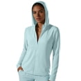 thumbnail image 1 of Sun Protection Shirts for Women Jackets Hoodies Lightweight Quick Dry Zip Up Jacket with Pockets Light Blue L, 1 of 7