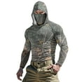 thumbnail image 1 of Sun Protection Tops,Men's Hunting Shirts with Mask UPF 50+ Camo Long Sleeve Fishing Hoodie Shirt with Adjustable Drawstring, 1 of 9