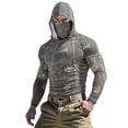 thumbnail image 1 of Sun Protection Tops,Men's Hunting Shirts with Mask UPF 50+ Camo Long Sleeve Fishing Hoodie Shirt with Adjustable Drawstring, 1 of 9