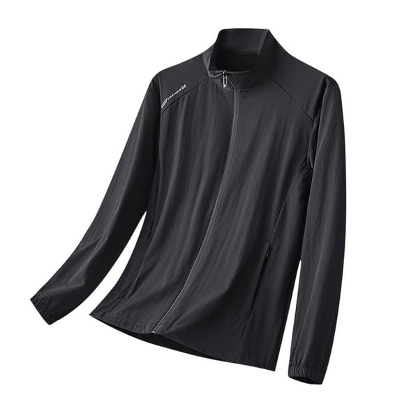 Sun Protection Tops for Mens Summer Rash Guard UV Spf Tee Shirts Sun-Protective Clothing Athletic Stretch Quick Dry Tops Stand Collar Neck Tops Going Out Fishing Golf Gym Blouses