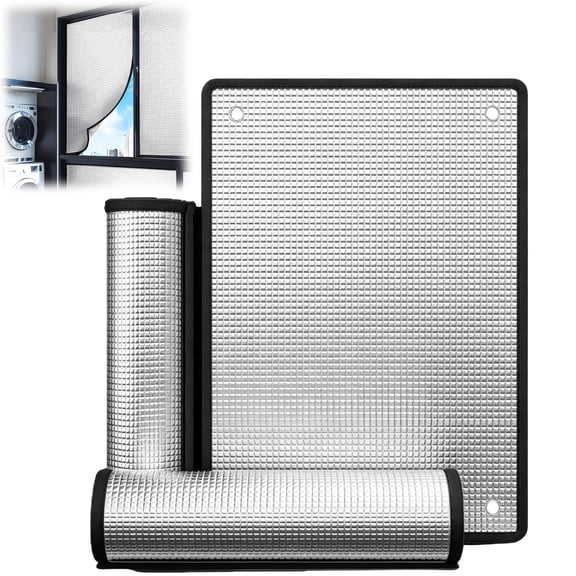 Sun Protection Window Film, Removable/Cooling | Full Blackout Privacy Film, Easy to Install and Use, Suitable for RVs, Garage Doors, and Attic Windows(28x28in)