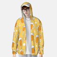 thumbnail image 1 of Sun Protection Zip Up Hoodie Jacket, Beer Lightweight Long Sleeve Sun Shirts for Men Women, 1 of 5
