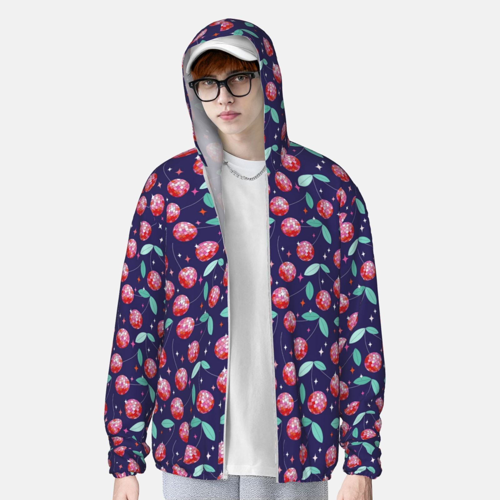 Adult Long-Sleeve Sun Hoodie - Bright Orange (Relaxed Fit) main image 0