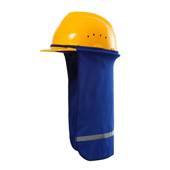 Sun Protective Helmet Sunshade Comfortable Neck Guard for Various Head Size with Reflective Stripes for Safety Hard Hat