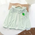 thumbnail image 1 of Sun Protective Jackets Toddler Girls Cute Ruffle Mesh Lining Zipper Lightweight Outwear Coat with Pocket Fashion New Butterfly Print Long Sleeve Hooded Zipper Coat for Toddler Kids Green 5-6 Years, 1 of 5