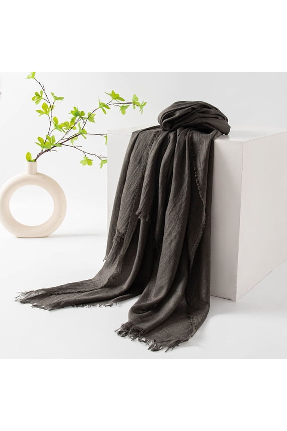 Sun Protective Scarf under $5! Yrmaups Women's Fashion Scarf, Solid Color Long Silk Scarf, Thin Sun Protective Shawl, Versatile Air Conditioner Wrap, Lightweight Accessory, Travel, Office