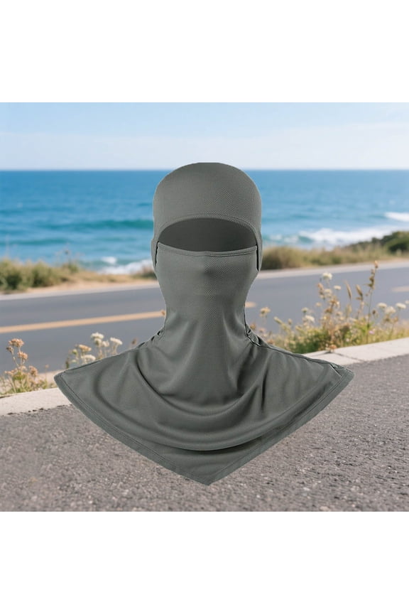 Sun Protective Scarf Breathable Mesh Head Wrap for Women Men Outdoor Daily Use Lightweight Comfortable, Dark Gray1