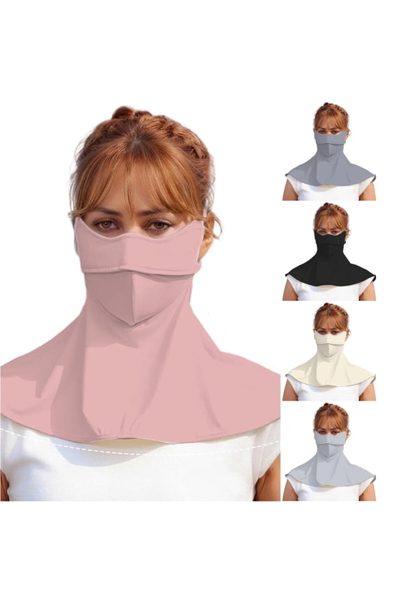 Sun Protective Scarf Breathable Neck Gaiter for Outdoor Activities Cycling Hiking Travel Summer Scarf Women Wrap Shawl Women Full Coverage Hats Neck Wrap for Women Umbrella Base Stand Silk