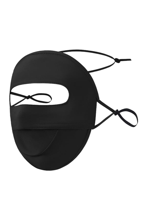Sun Protective Scarf Breathable Summer Outdoor Accessory for Women and Men Sun Shield Travel Casual Wear Sun Gear, Black