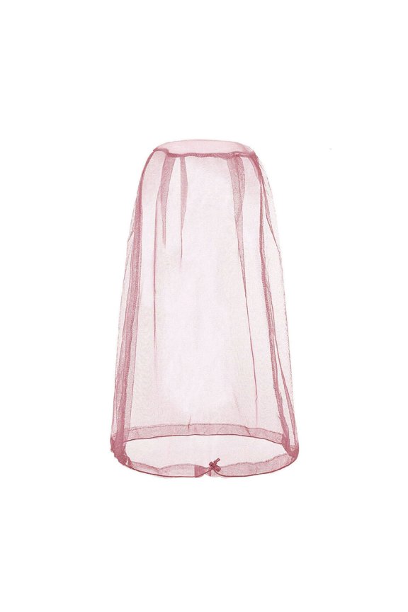 Sun Protective Scarf Face Neck Fly Netting Hood From Noseeums Screen Net for Any Outdoor Lover with Carry Bags Fits Sizes of Hats Caps, M, Pink