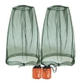 thumbnail image 1 of Sun Protective Scarf Face Neck Fly Netting Hood From Noseeums Screen Net For Any Outdoor Lover With Carry Bags Fits Sizes Of Hats Caps (2Pcs) Army Green XXXL, 1 of 2