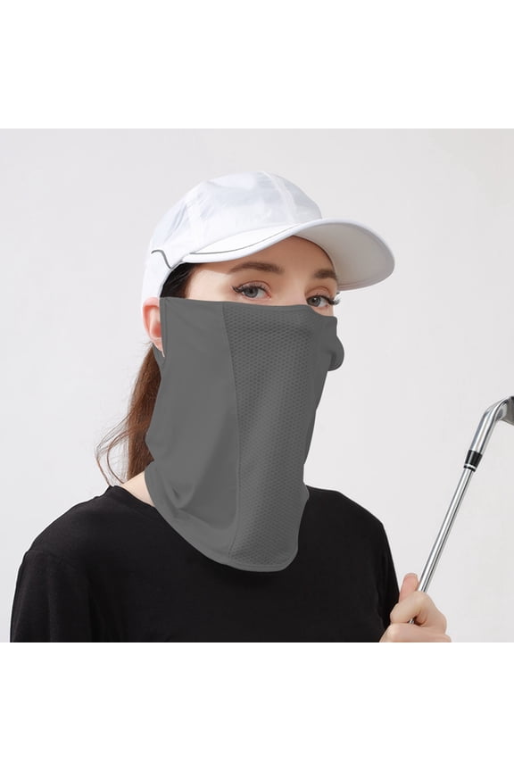 Sun Protective Scarf For Outdoor Use Breathable Design Versatile Summer Accessory With Ear Loops For Sun And Style Long Wide Scarf Should It Scarf Small Neck Scarf Protective Cap Long Winter Scarfs