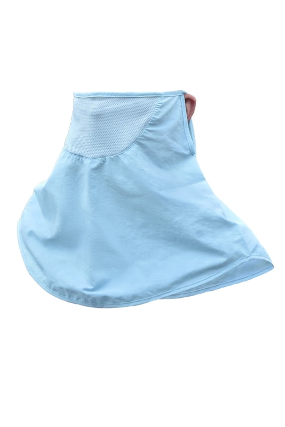 Sun Protective Scarf for Fishing/Hiking - Ear Button Design, Lightweight Breathable Nylon/Spandex, Summer/Autumn Use, One Size (66x35cm)