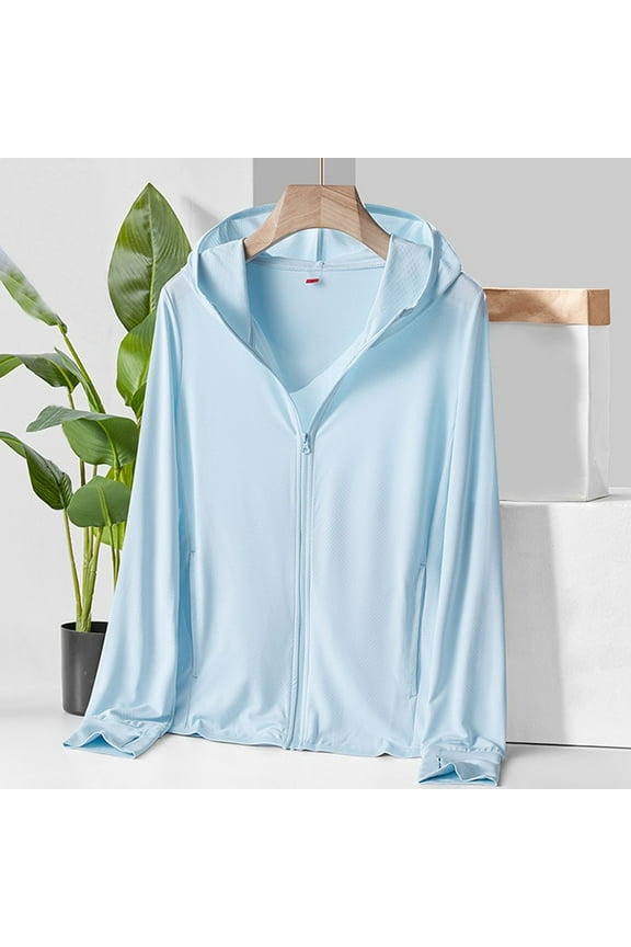 Sun Protective Trend Women's Zip Up Lightweight Hoodie Hiking Sun Shirt Sun Proof Shirt Women Sweaters for Fall And Winter Cardigan Open Front Open Lightweight Cardigan Sweater Formal Alloying Knitted