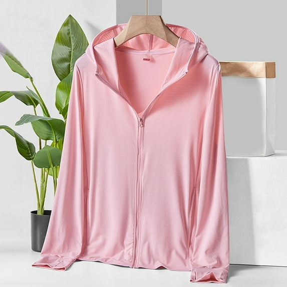 Sun Protective Trend Women's Zip Up Lightweight Hoodie Hiking Sun Shirt Sun Proof Shirt Women Sweaters for Fall And Winter Cardigan Open Front Open Lightweight Cardigan Sweater Formal Alloying Knitted