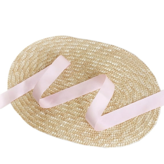 Sun Protective Victorian Hat for Girls French-Style Bonnet Lace-up Straw Cap Wide Brimmed Hat Elegant Headdress