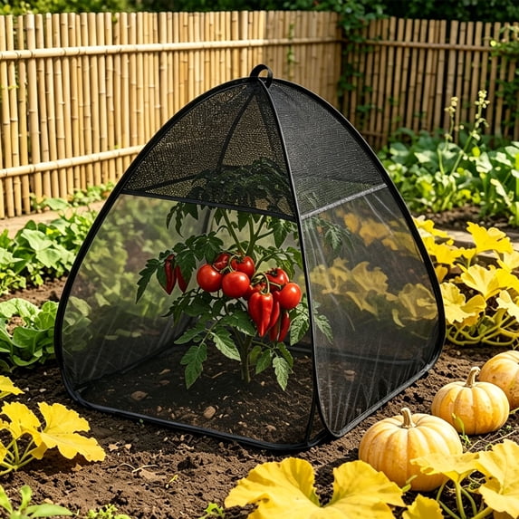 Sun Protectors for Plants Pop Design Mesh Awning Tent, Plant Sun Shade Bird Barrier, for Patio Backyard, Outdoor Garden, Greenhouse Vegetable, Tomato Cage Growing