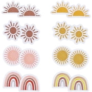 Sun Rainbow Iron on Patches Sew On/Iron On Patches Applique Sun Rainbow Applique Patch Christmas Patches for Hats Jeans Dress DIY Craft Mixed Color