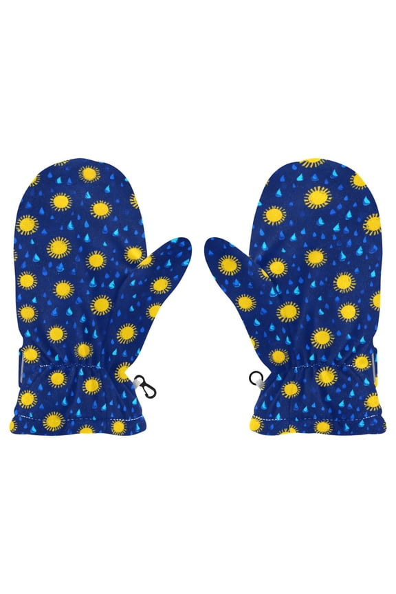 Sun Raindrop Fantasy Cold Weather Mittens Cozy Gloves with Adjustable Fit Perfect for Outdoor Fun