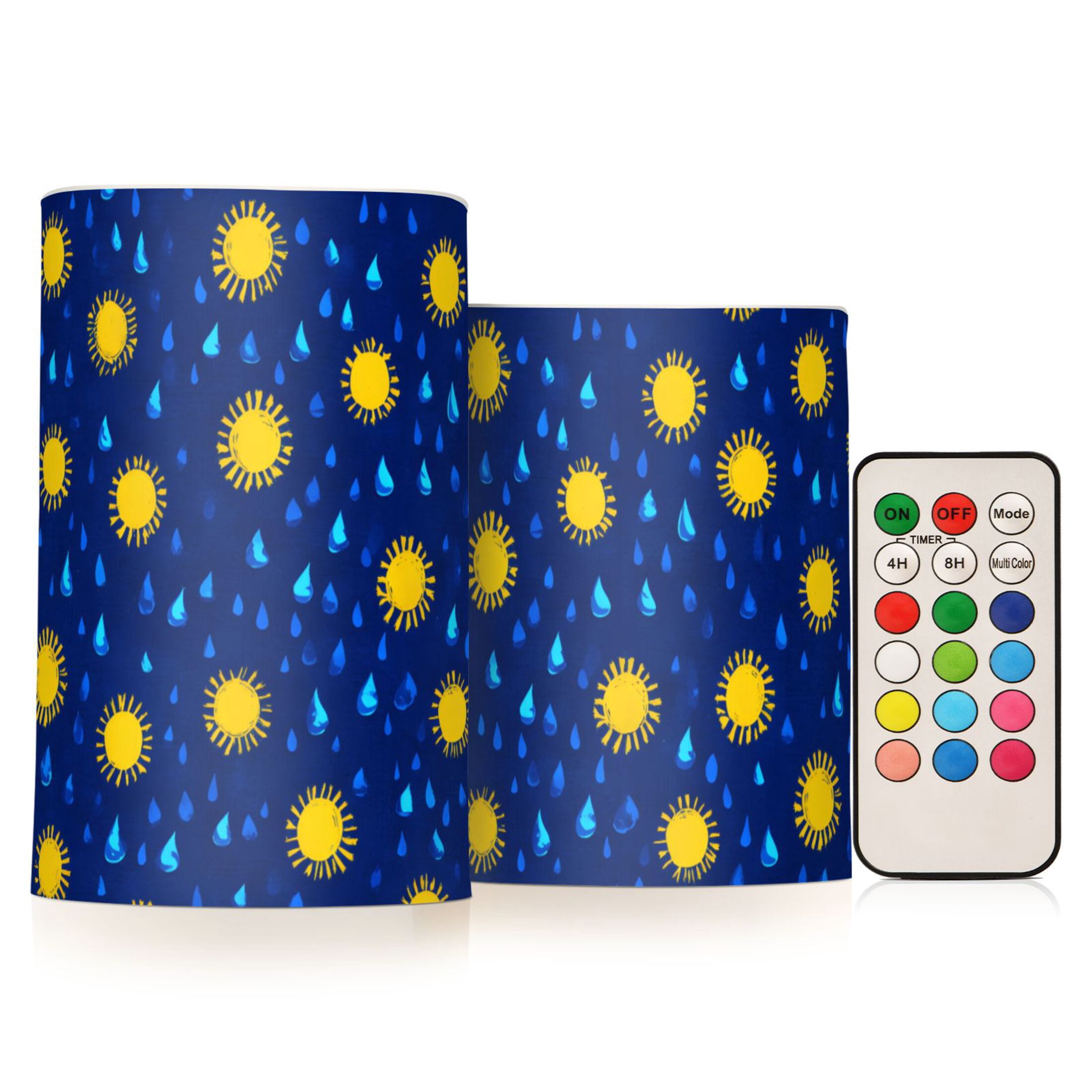 Sun Raindrop Fantasy Flameless LED Candle Set with Remote, Battery ...