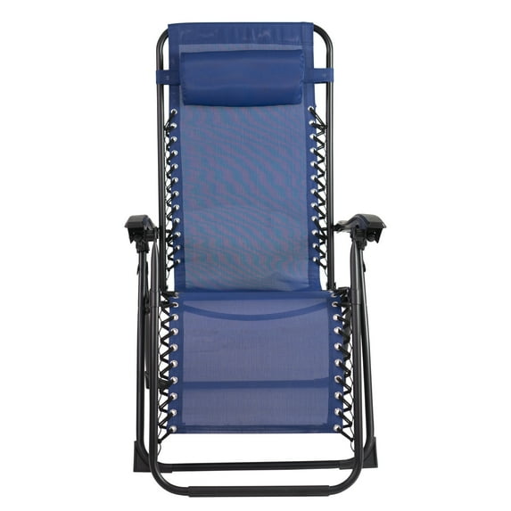 Sun-Ray 2PK Outdoor Gravity Chair Set Blue