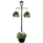 Sun-Ray Kenwick 7 Foot Single Head Solar Lamp Post & Planter, Bronze