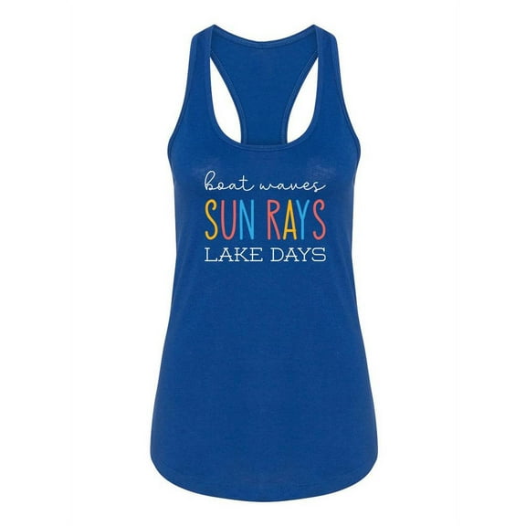 Sun Rays And Lake Days Women Racerback Tank, Female x-Small