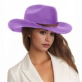 thumbnail image 1 of Sun-Ready Western Hat for Men and Women Classic Cattleman Style with Wide/Short Brim for Beach and Outdoor Adventures Purple, 1 of 3