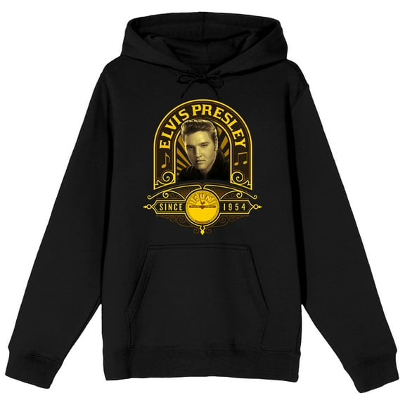 Sun Records Elvis Presley Adult Black Hoodie-Small