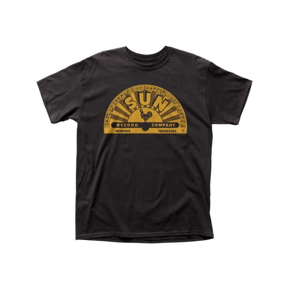 Sun Records Men's Memphis Logo T-shirt Medium Black