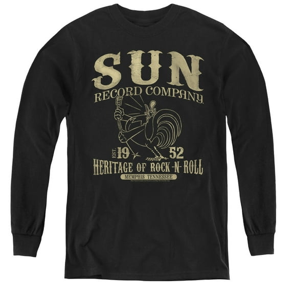 Sun Records - Rockabilly Bird - Youth Long Sleeve Shirt - Medium