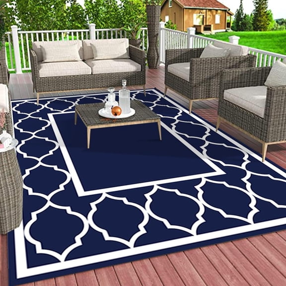 Sun Resistant Outdoor Rug Washable Area Rug Ideal for Camping Deck Backyard Garden Balconys Pool Modern Home Decors Rug