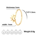 thumbnail image 1 of Stainless Steel Ring Unisex Sun Design Band Fashionable Everyday Jewelry for Women and Men Durable Closed Circle Ring Gift for Her or Him, 1 of 5