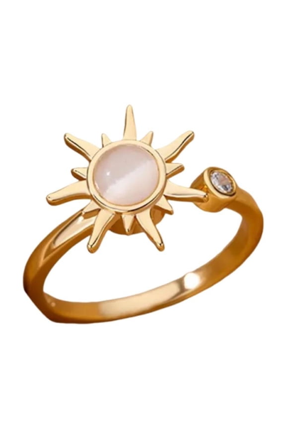 Sun Ring Womens Ring Sunflower Aesthetics Jewelry Finger Accessories Fashion