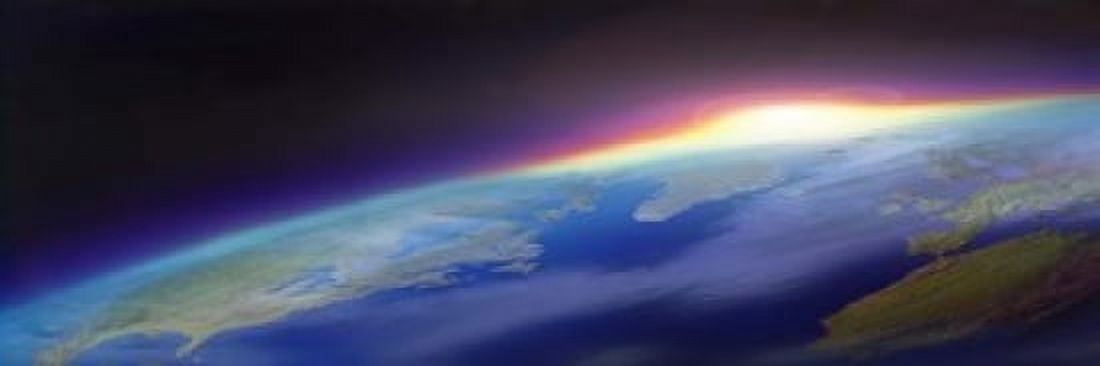 Sun Rising over the Earth Canvas Art - Panoramic Images (36 x 12)