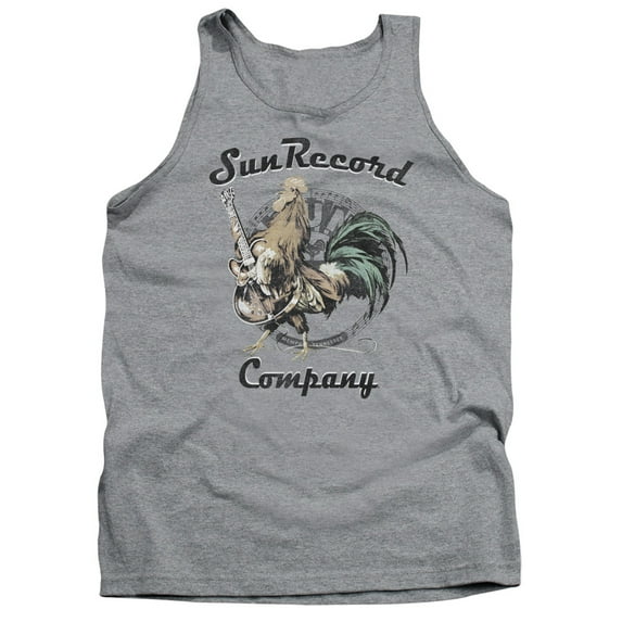 Sun Rockin Rooster Logo Adult Tank Top Athletic Heather