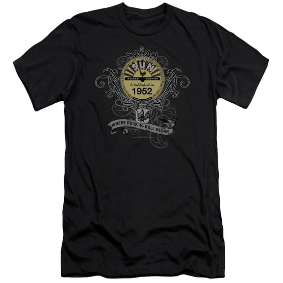 Sun - Rockin Scrolls - Premium Slim Fit Short Sleeve Shirt - XX-Large