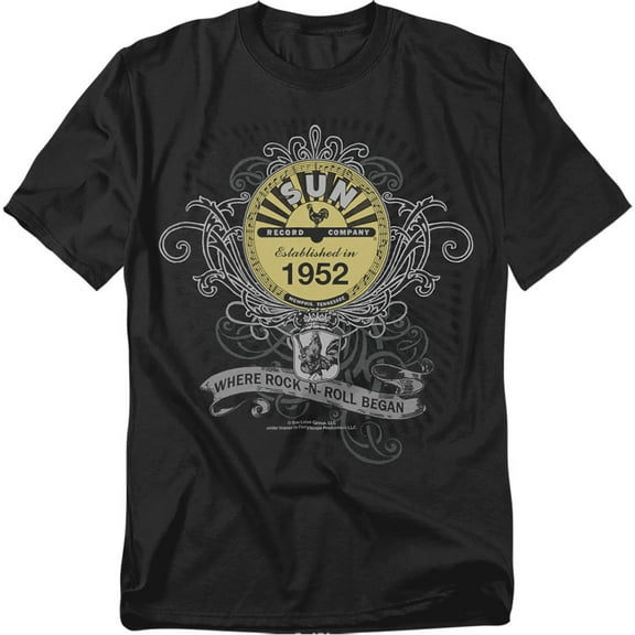 Sun T-Shirt Rockin Scrolls Unisex Graphic Tee For Men & Women