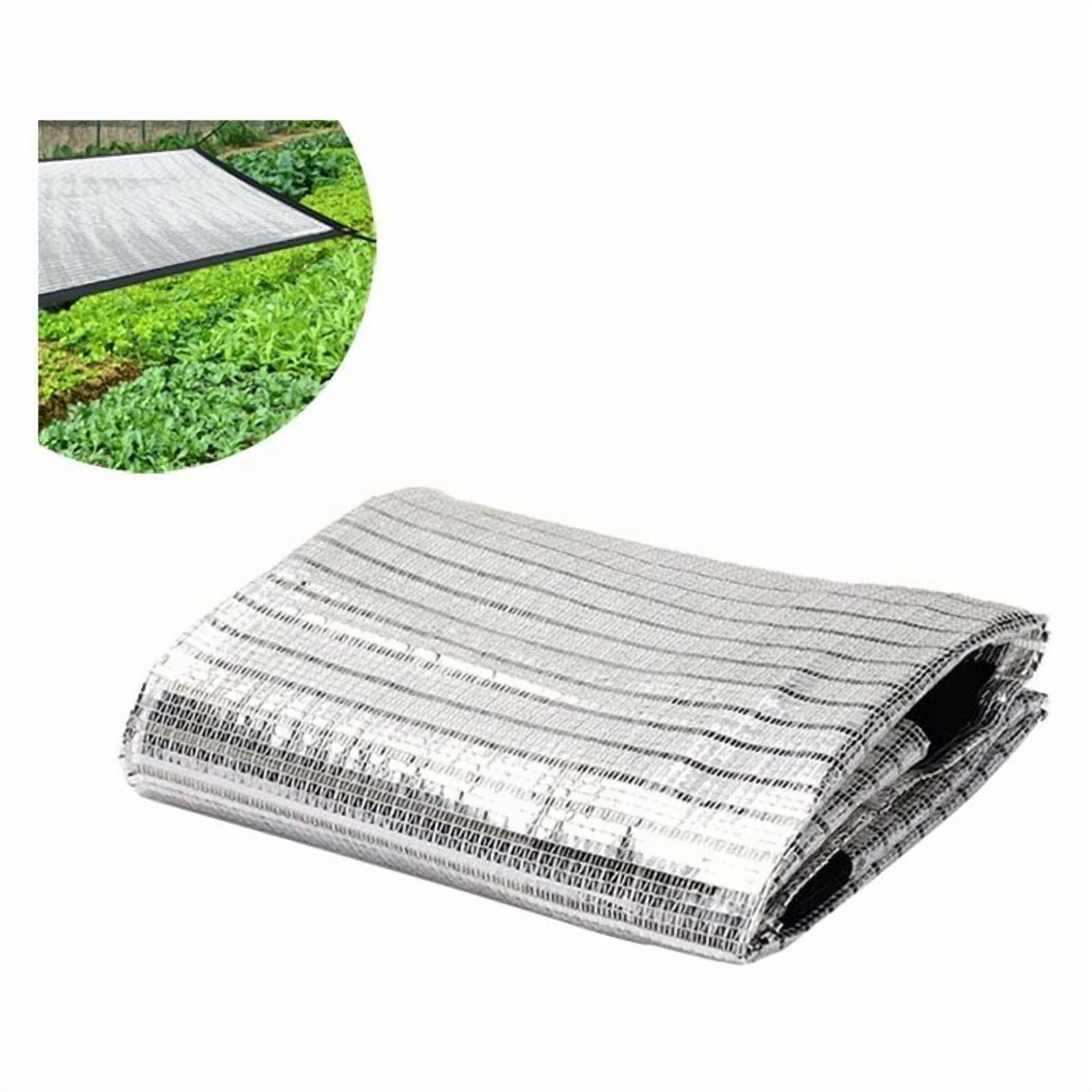 Sun Sail Shade Cloth Aluminum Foil Shade Net Aluminum Foil Shade Net Awning Cloth for Garden Patio Flower Plant UV Resistant 1x2m