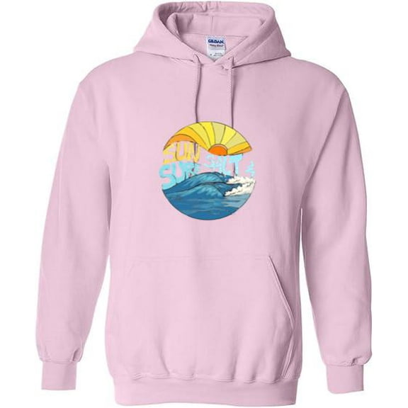 Sun Salt And Surf Retro Summer Wave Art Vacation Graphic Hoodie