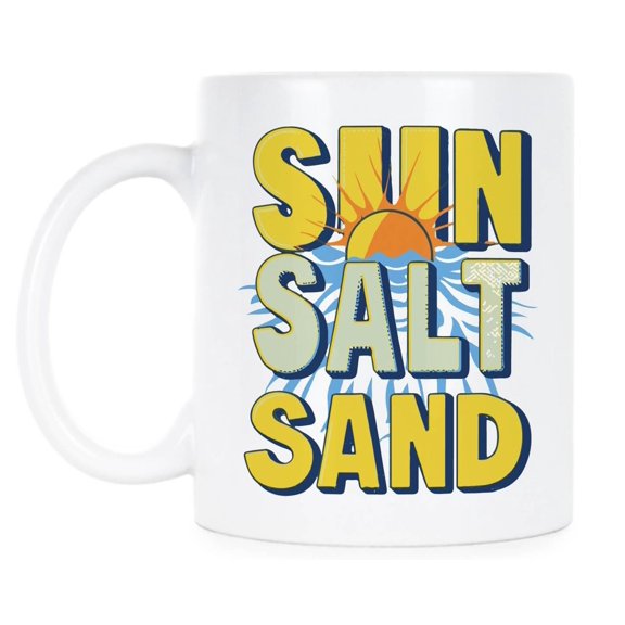 Sun Salt Sand Beach Mug Summer Vacation Gift