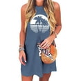 thumbnail image 1 of Sun Salt Sand Coconut Tree Sleeveless Mini Dress Casual Sleeveless Summer Beach Vacation Women Workout Mini Dress, 1 of 3